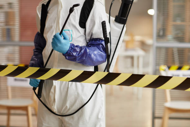 Professional Biohazard technician working in Mims, FL